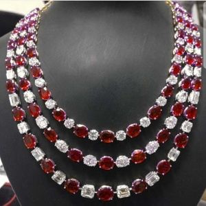 (MUST SELL) 114.59ct Ruby & White Topaz Necklace